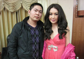 广州星空娱乐与明星合影